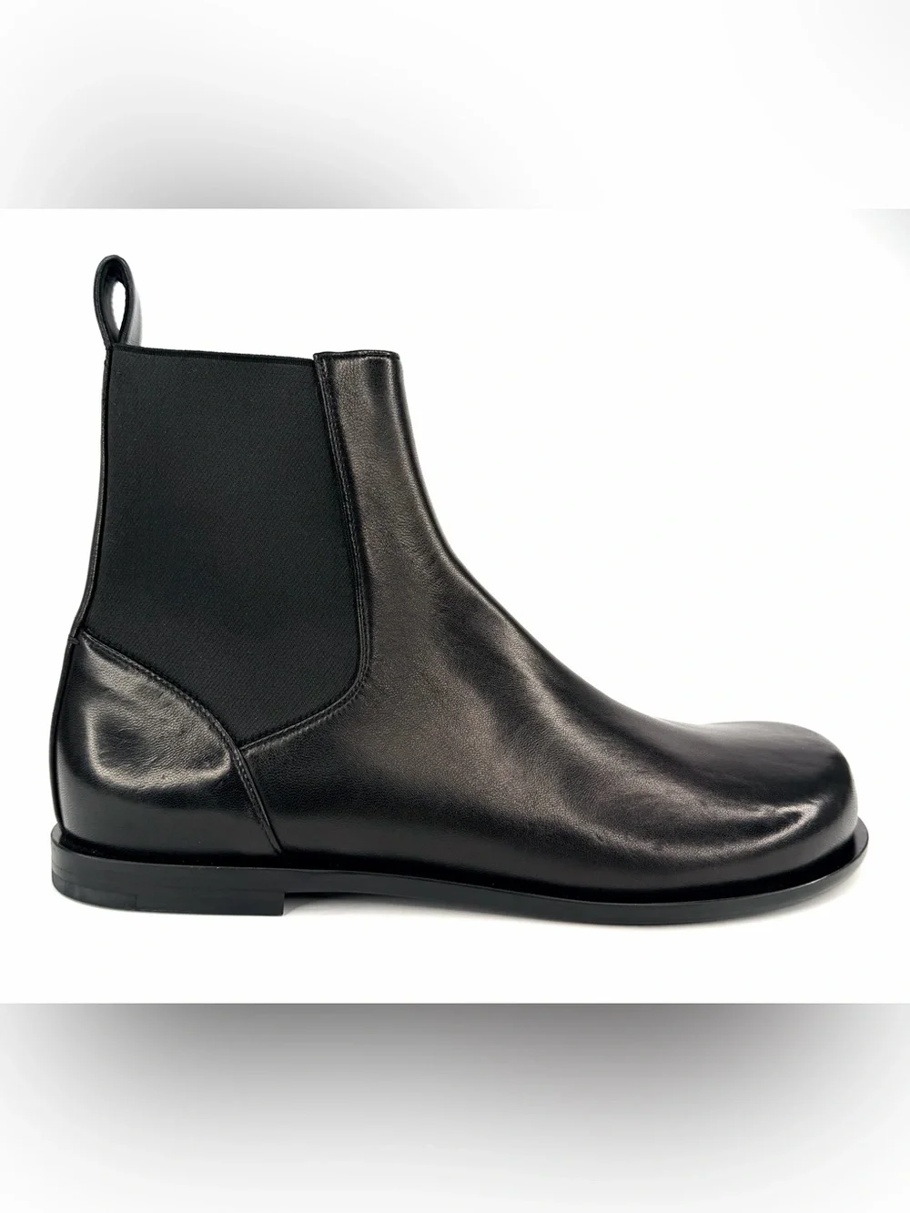 Fendi FF Chelsea Men Nappa Black Leather Men Ankle Boots UK 9 - US 10 - EU 43
